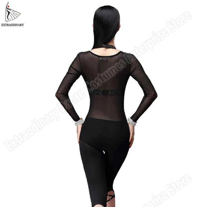 Plus Size 1 Piece Belly Dancing Dancewear Long Sleeves Bellydance Accessories Women Bodysuit Bottoming Shirt Belly Dance Tops