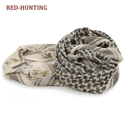 Tactical Keffiyeh Shemagh Arab Scarf Shawl Neck Cover Head Wrap Cotton Winter Scarves - AMULET RING STORE