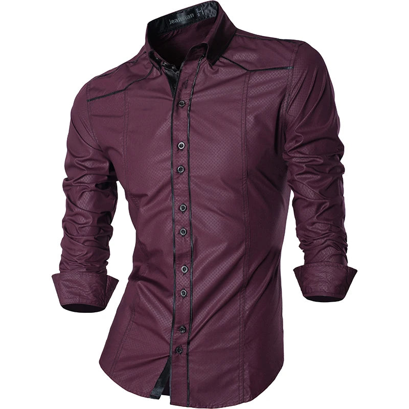 jeansian Spring Autumn Features Shirts Men Casual Shirt New Arrival Long Sleeve Casual Male Shirts K034