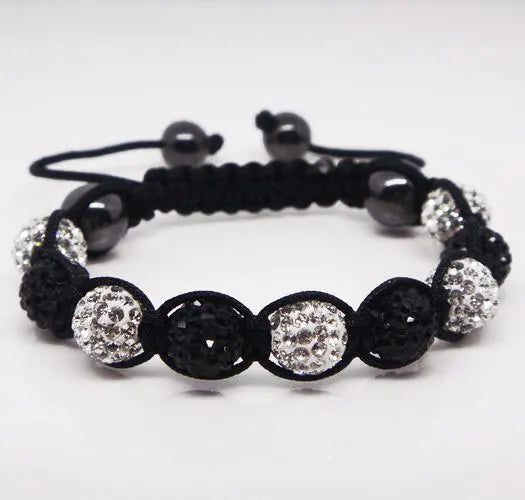 19 colors Crystal Jewelry Bracelet For Women New Crystal Bracelets 10mm crystal Disco Ball Bead Crystal Bracelet