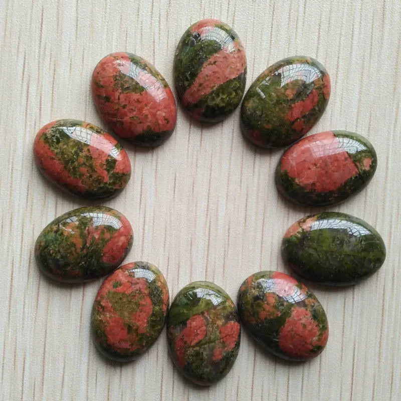 Fast shipping 20pcs/lot Wholesale 18x25mm 2022 hot sell natural stone mixed Oval CAB CABOCHON teardrop beads for jewelry making - AMULET RING STORE