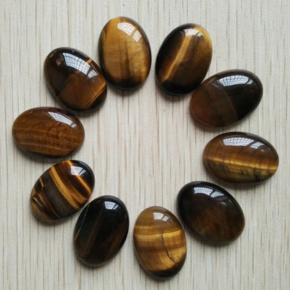 Fast shipping 20pcs/lot Wholesale 18x25mm 2022 hot sell natural stone mixed Oval CAB CABOCHON teardrop beads for jewelry making - AMULET RING STORE