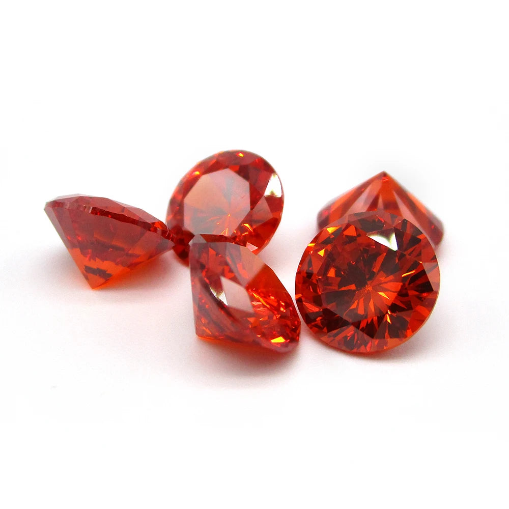 1.0~10mm AAAAA Various Colors Loose Cubic Zirconia Stone Round Brilliant Cut CZ Stone Synthetic Gems For DIY Jewelry