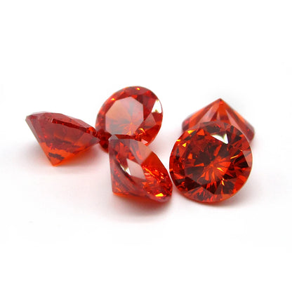 1.0~10mm AAAAA Various Colors Loose Cubic Zirconia Stone Round Brilliant Cut CZ Stone Synthetic Gems For DIY Jewelry