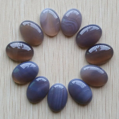 Fast shipping 20pcs/lot Wholesale 18x25mm 2022 hot sell natural stone mixed Oval CAB CABOCHON teardrop beads for jewelry making - AMULET RING STORE