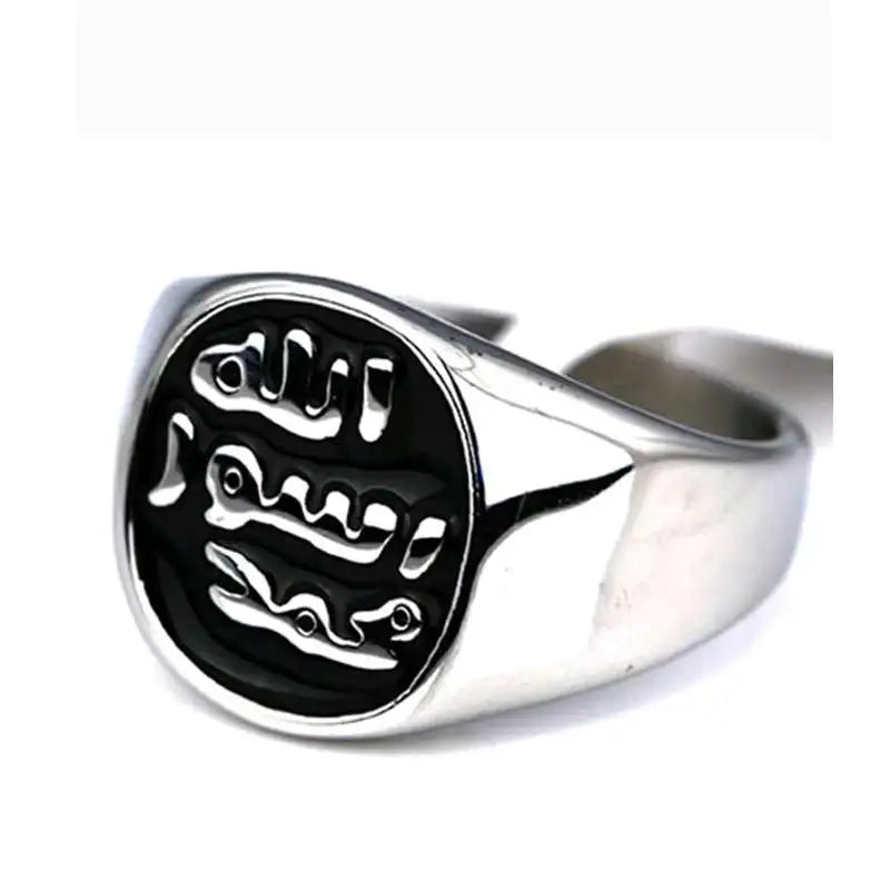 zkd islam muslim Prophet Muhammad stainless steel ring , Islam Allah messenger ring jewelry - AMULET RING STORE