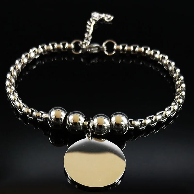 Tetragrammaton Stainless Steel Cuff Bracelet Women Pentagram Bracelets & Bangles Jewelry bracelet femme manchette B1780S02