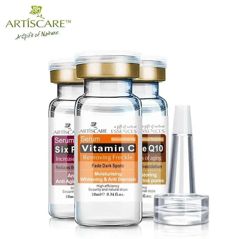 ARTISCARE Serum for Face 8pcs/Lot for Moisturizing Hyaluron Acid Vitamain C Six Peptide Q10 VC Facial Essence Skin Care