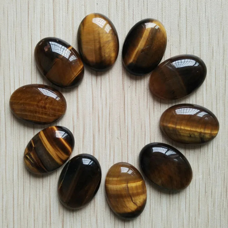 Fast shipping 20pcs/lot Wholesale 18x25mm 2022 hot sell natural stone mixed Oval CAB CABOCHON teardrop beads for jewelry making - AMULET RING STORE