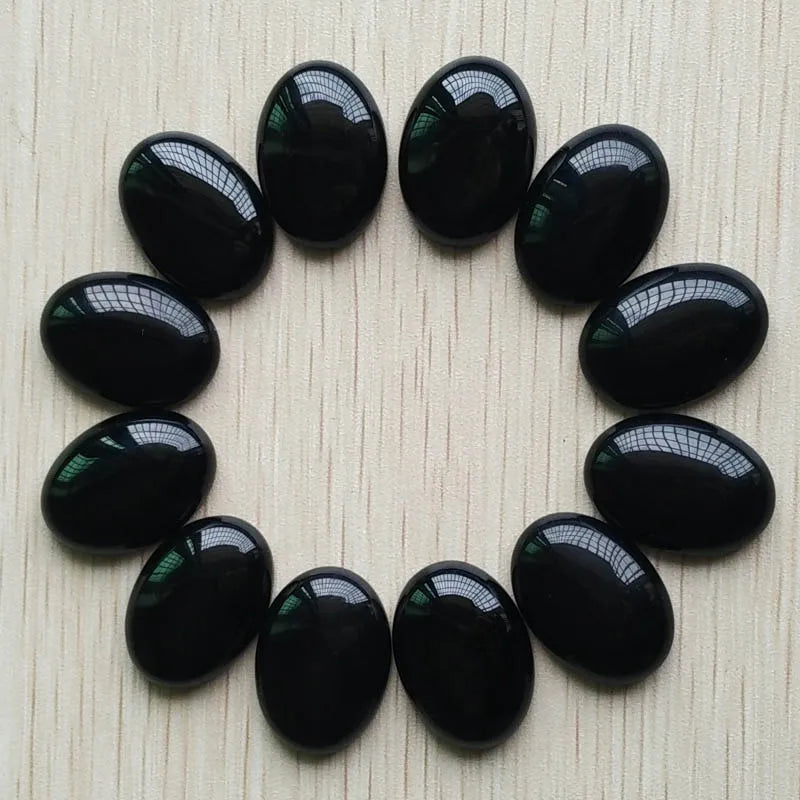 Fast shipping 20pcs/lot Wholesale 18x25mm 2022 hot sell natural stone mixed Oval CAB CABOCHON teardrop beads for jewelry making - AMULET RING STORE