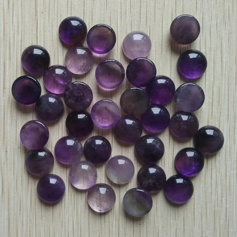 Wholesale 50pcs/lot fashion hot selling high quality natural stones round CAB CABOCHON beads for jewelry Accessories 12mm - AMULET RING STORE