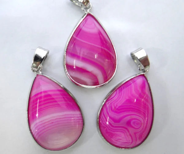 Natural Stone Water Drop Shape Pendant - DIY Jewelry Charm