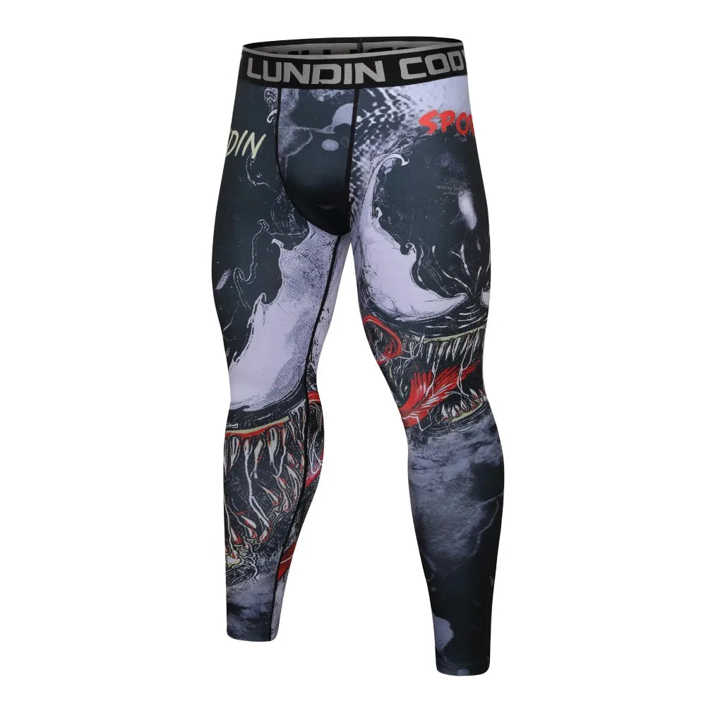 Boxing Set Compression Jersey+Pants Venom Rashguard KickBoxing Tight Sport T-Shirt Trousers Muay Thai MMA men gym suit Fightwear - AMULET RING STORE