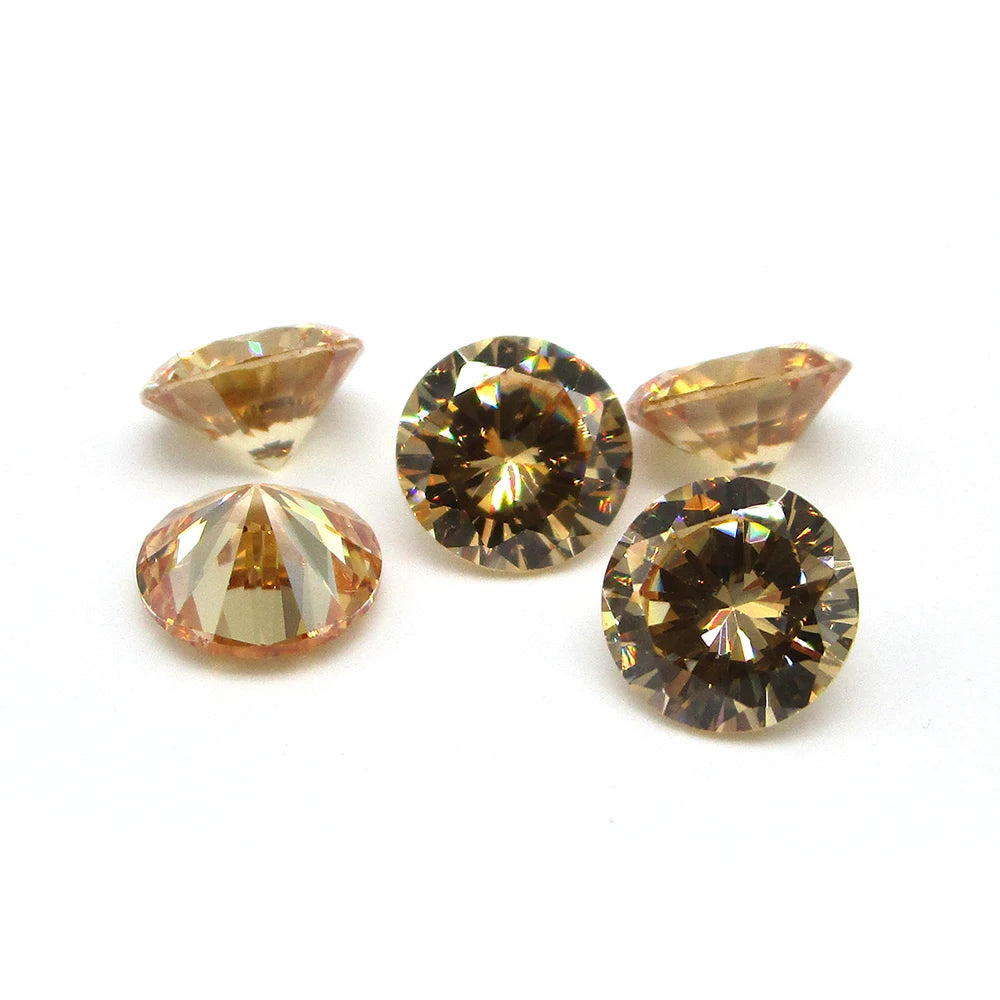 1.0~10mm AAAAA Various Colors Loose Cubic Zirconia Stone Round Brilliant Cut CZ Stone Synthetic Gems For DIY Jewelry