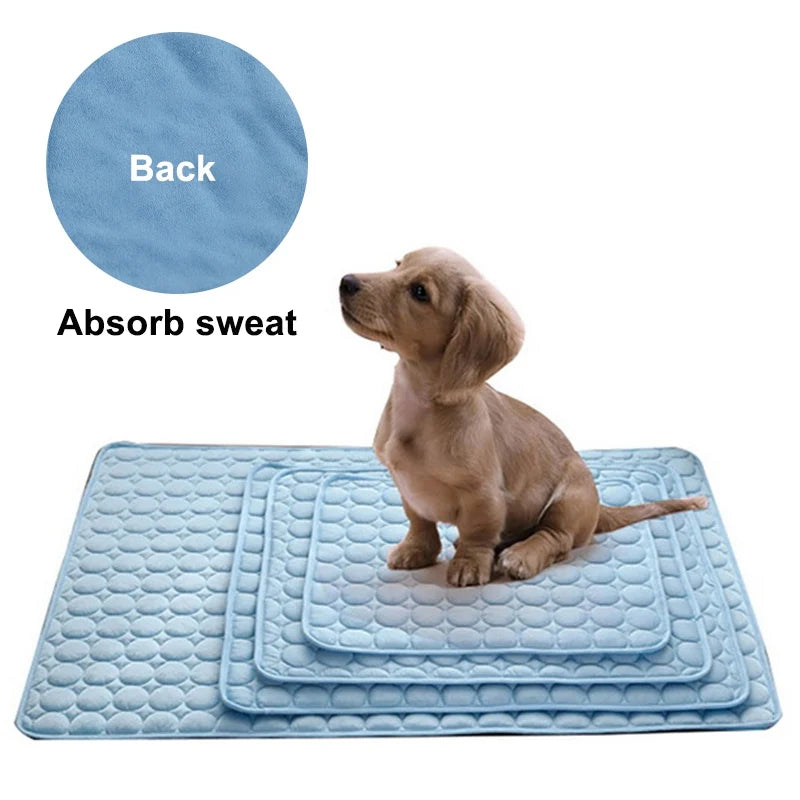 Dog Mat Cooling Summer Pad Mat For Dogs Cat Blanket Sofa Breathable Pet Dog Bed Summer Washable For Small Medium Large Dogs Car - AMULET RING STORE