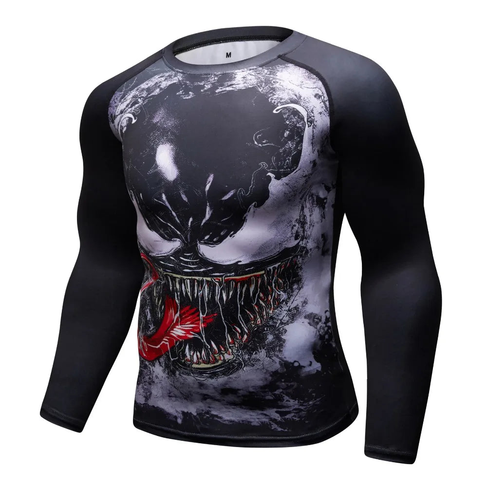 Boxing Set Compression Jersey+Pants Venom Rashguard KickBoxing Tight Sport T-Shirt Trousers Muay Thai MMA men gym suit Fightwear - AMULET RING STORE