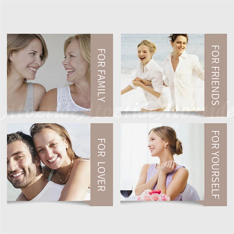 Atoztide Custom Name Necklace Double Layers Zircon Beads Stainless Steel Personalized Pendant Choker for Women Jewelry Gifts