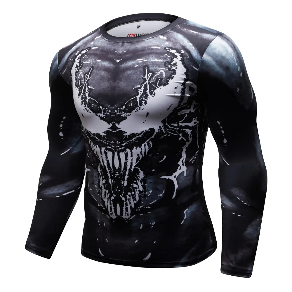 Boxing Set Compression Jersey+Pants Venom Rashguard KickBoxing Tight Sport T-Shirt Trousers Muay Thai MMA men gym suit Fightwear - AMULET RING STORE