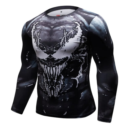 Boxing Set Compression Jersey+Pants Venom Rashguard KickBoxing Tight Sport T-Shirt Trousers Muay Thai MMA men gym suit Fightwear - AMULET RING STORE