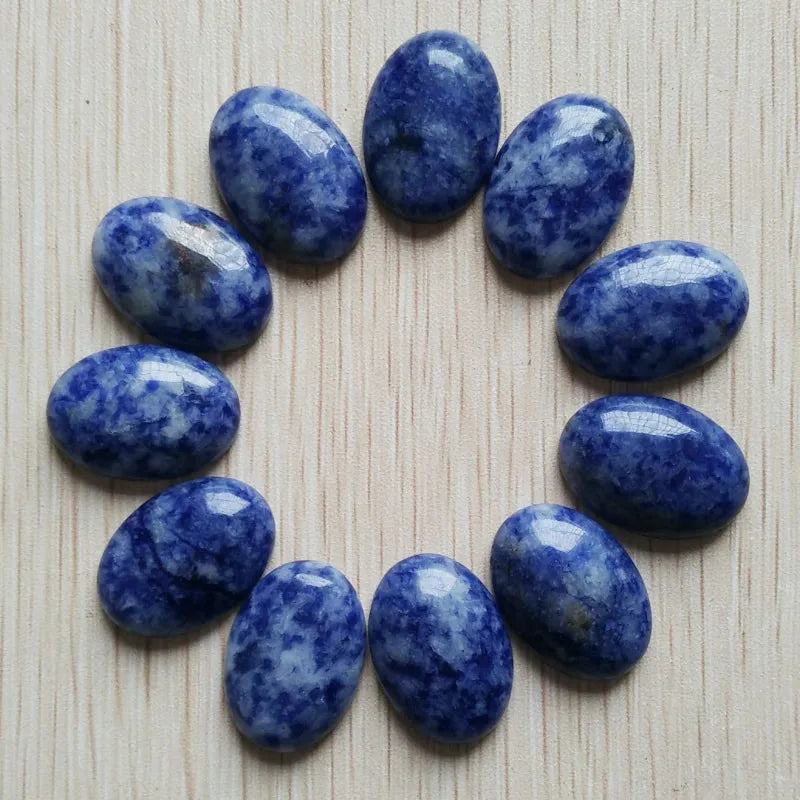 Fast shipping 20pcs/lot Wholesale 18x25mm 2022 hot sell natural stone mixed Oval CAB CABOCHON teardrop beads for jewelry making - AMULET RING STORE