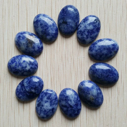 Fast shipping 20pcs/lot Wholesale 18x25mm 2022 hot sell natural stone mixed Oval CAB CABOCHON teardrop beads for jewelry making - AMULET RING STORE