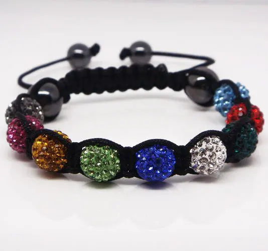 19 colors Crystal Jewelry Bracelet For Women New Crystal Bracelets 10mm crystal Disco Ball Bead Crystal Bracelet