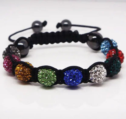 19 colors Crystal Jewelry Bracelet For Women New Crystal Bracelets 10mm crystal Disco Ball Bead Crystal Bracelet