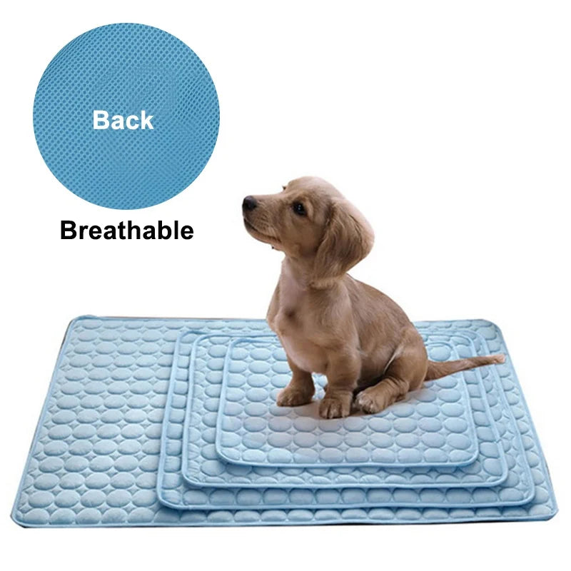 Dog Mat Cooling Summer Pad Mat For Dogs Cat Blanket Sofa Breathable Pet Dog Bed Summer Washable For Small Medium Large Dogs Car - AMULET RING STORE