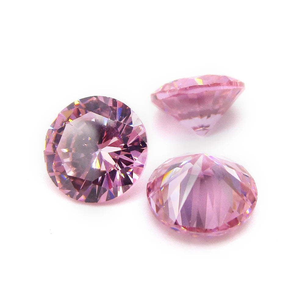 1.0~10mm AAAAA Various Colors Loose Cubic Zirconia Stone Round Brilliant Cut CZ Stone Synthetic Gems For DIY Jewelry