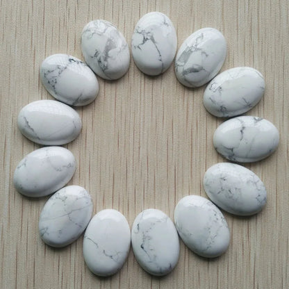 Fast shipping 20pcs/lot Wholesale 18x25mm 2022 hot sell natural stone mixed Oval CAB CABOCHON teardrop beads for jewelry making - AMULET RING STORE