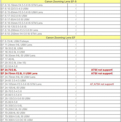 Commlite CM-EF-NEX Auto-Focus Lens Mount Adapter for Canon EF Lens to use for Sony NEX Mount Cameras - AMULET RING STORE