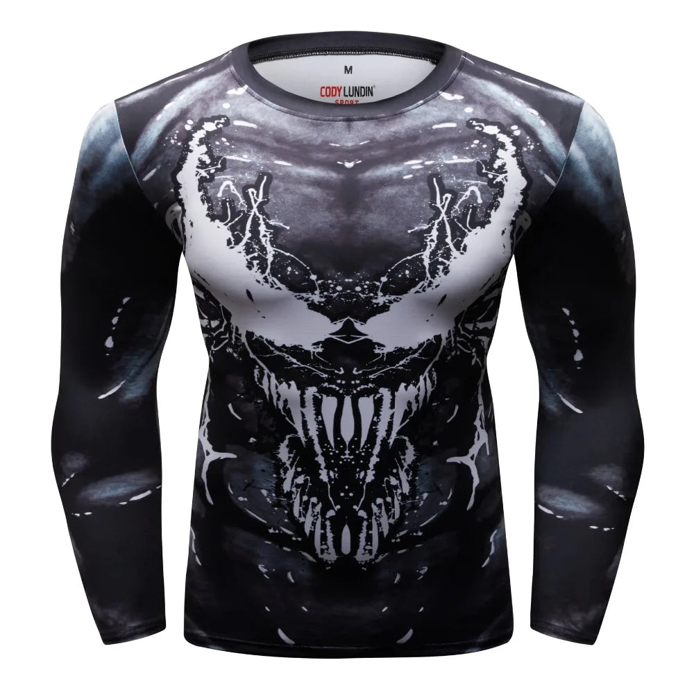 Boxing Set Compression Jersey+Pants Venom Rashguard KickBoxing Tight Sport T-Shirt Trousers Muay Thai MMA men gym suit Fightwear - AMULET RING STORE