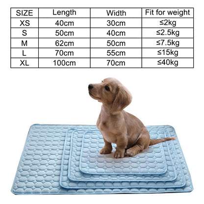 Dog Mat Cooling Summer Pad Mat For Dogs Cat Blanket Sofa Breathable Pet Dog Bed Summer Washable For Small Medium Large Dogs Car - AMULET RING STORE