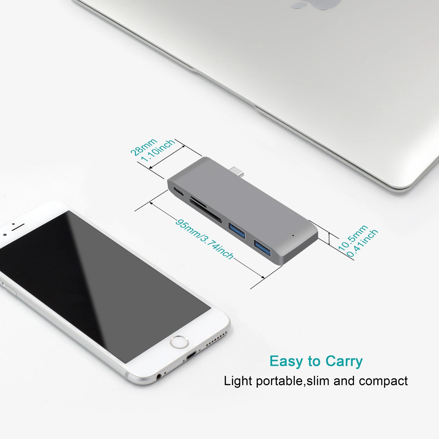 USB 3.1 Type-C Hub to HDMI Adapter 4K Thunderbolt 3 USB C Hub 3.0 TF SD Reader Slot PD For MacBook Air 13 15 Pro 14 M4 M3 M2 M1