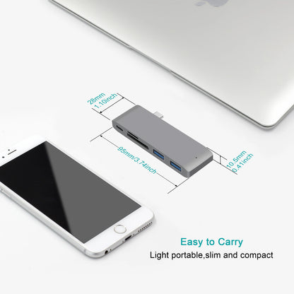 USB 3.1 Type-C Hub to HDMI Adapter 4K Thunderbolt 3 USB C Hub 3.0 TF SD Reader Slot PD For MacBook Air 13 15 Pro 14 M4 M3 M2 M1