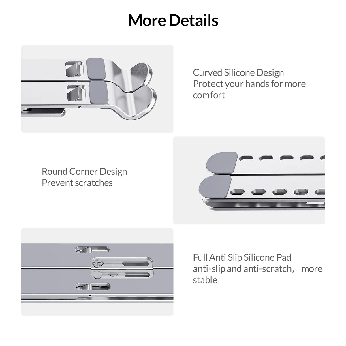 ORICO Foldable Laptop Stand Holder Riser Portable Adjustable Aluminum Notebook Stand Computer Stand 7 Angles for MacBook Tablets - AMULET RING STORE