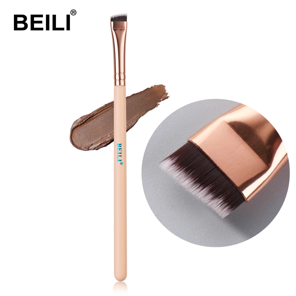 BEILI Ultra Thin Eyebrow Makeup Brush Set For Professional Eyeliner Eyelash Concealer Detail Brushes Make up Beauty Product - AMULET RING STORE
