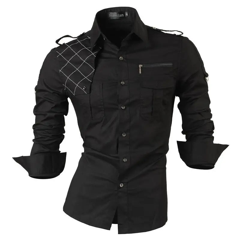 jeansian Spring Autumn Features Shirts Men Casual Shirt New Arrival Long Sleeve Casual Male Shirts K034