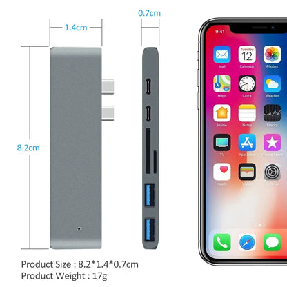 USB 3.1 Type-C Hub to HDMI Adapter 4K Thunderbolt 3 USB C Hub 3.0 TF SD Reader Slot PD For MacBook Air 13 15 Pro 14 M4 M3 M2 M1