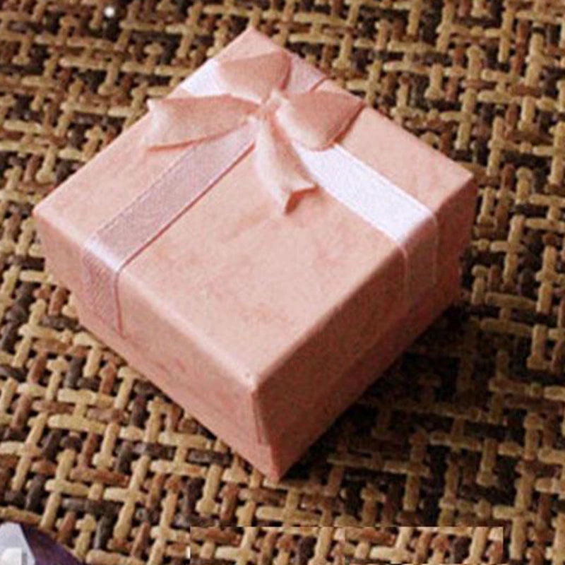 Fashion Ribbon Jewelry Box Multi Colors Ring Earrings Pendant 4x4x3cm Display Packaging Gift - AMULET RING STORE