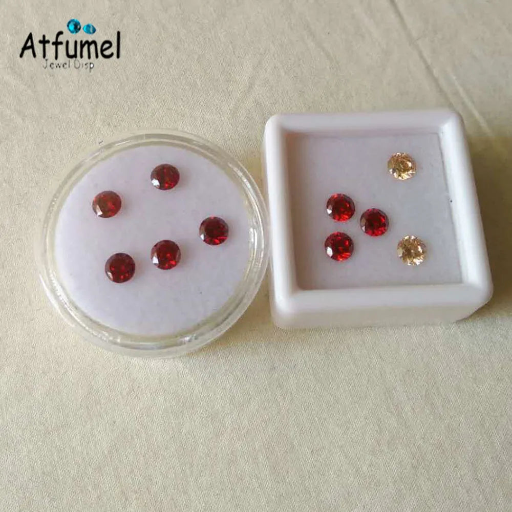 Transperant Square Diamond Jewelry Storage Box Stone Display Case Round Gemstone Organizer 1Pc Small Coin Ring Travel Gift Box - AMULET RING STORE