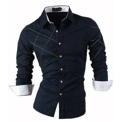 jeansian Spring Autumn Features Shirts Men Casual Shirt New Arrival Long Sleeve Casual Male Shirts K034
