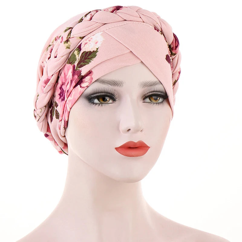 Cotton print muslim turban scarf for women islamic inner hijab caps Arab wrap head scarves femme musulman turbante mujer - AMULET RING STORE