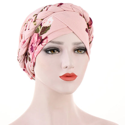 Cotton print muslim turban scarf for women islamic inner hijab caps Arab wrap head scarves femme musulman turbante mujer - AMULET RING STORE