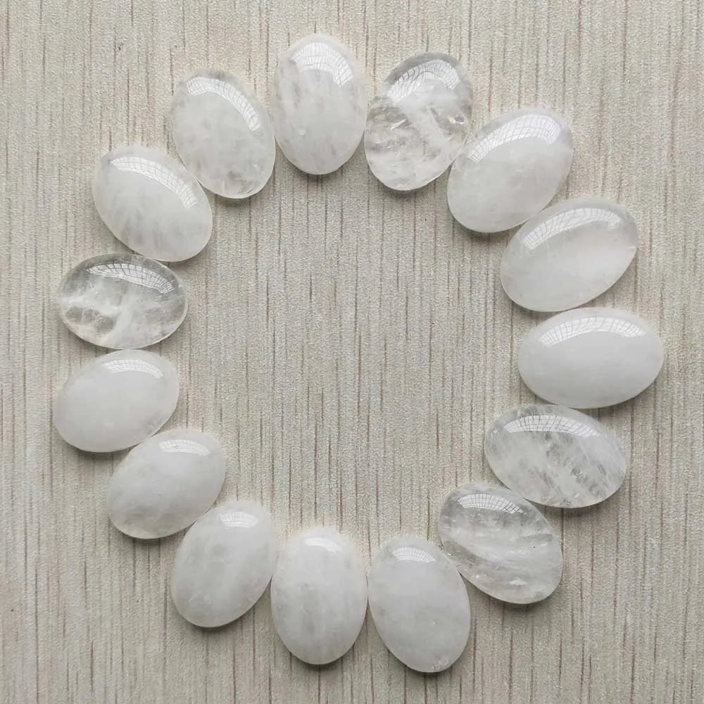 Fast shipping 20pcs/lot Wholesale 18x25mm 2022 hot sell natural stone mixed Oval CAB CABOCHON teardrop beads for jewelry making - AMULET RING STORE