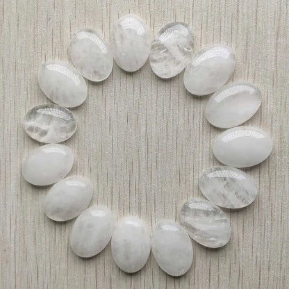 Fast shipping 20pcs/lot Wholesale 18x25mm 2022 hot sell natural stone mixed Oval CAB CABOCHON teardrop beads for jewelry making - AMULET RING STORE