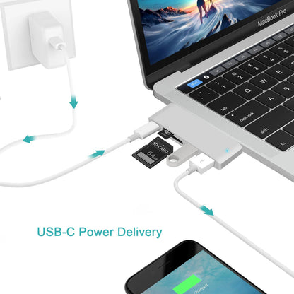 USB 3.1 Type-C Hub to HDMI Adapter 4K Thunderbolt 3 USB C Hub 3.0 TF SD Reader Slot PD For MacBook Air 13 15 Pro 14 M4 M3 M2 M1