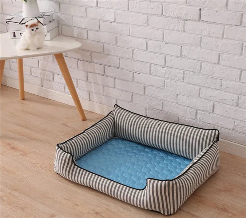 Dog Mat Cooling Summer Pad Mat For Dogs Cat Blanket Sofa Breathable Pet Dog Bed Summer Washable For Small Medium Large Dogs Car - AMULET RING STORE