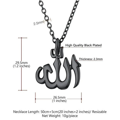 2025 Muslim Rune Pendant Necklace Men's Women's Amulet Pendant