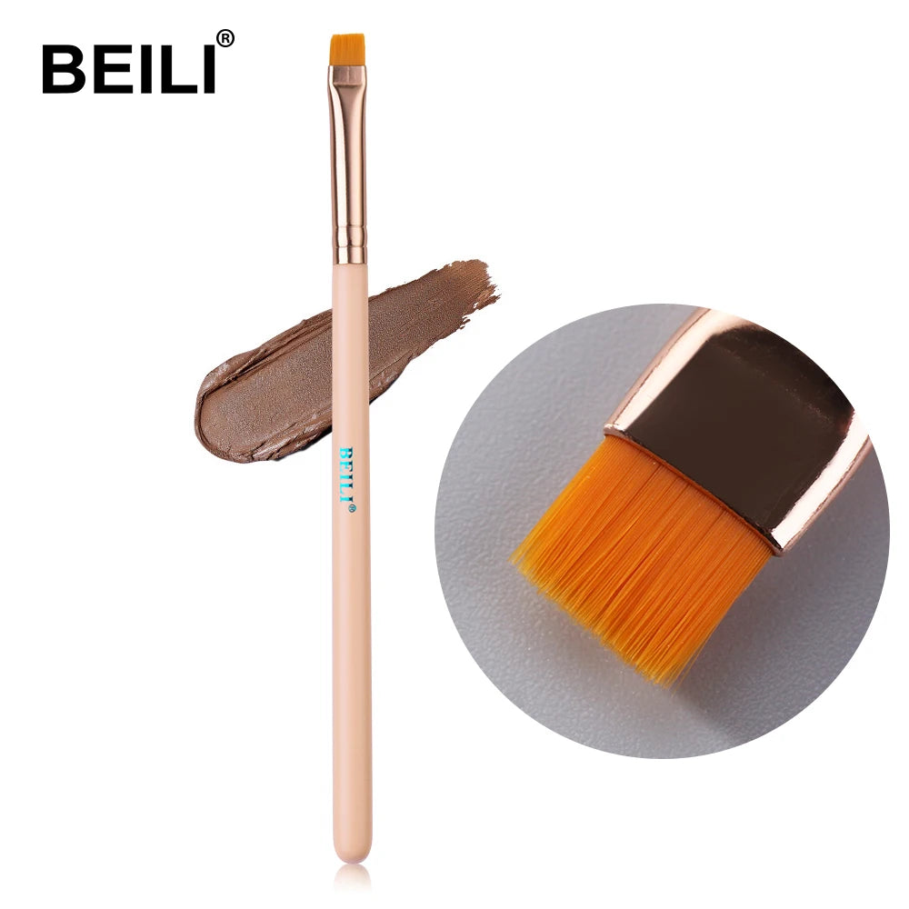 BEILI Ultra Thin Eyebrow Makeup Brush Set For Professional Eyeliner Eyelash Concealer Detail Brushes Make up Beauty Product - AMULET RING STORE